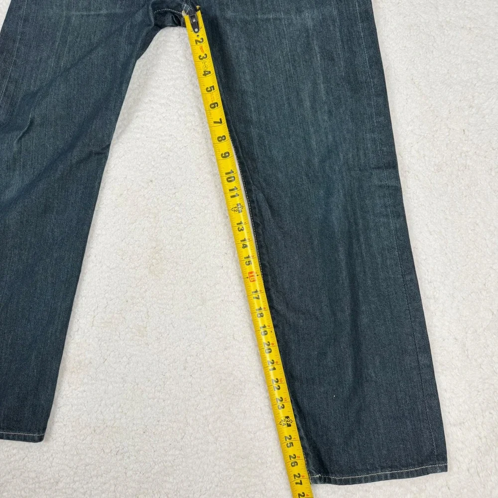 Levis 501 36x28 Original Fit Dark Wash Straight Leg Button Fly Jeans